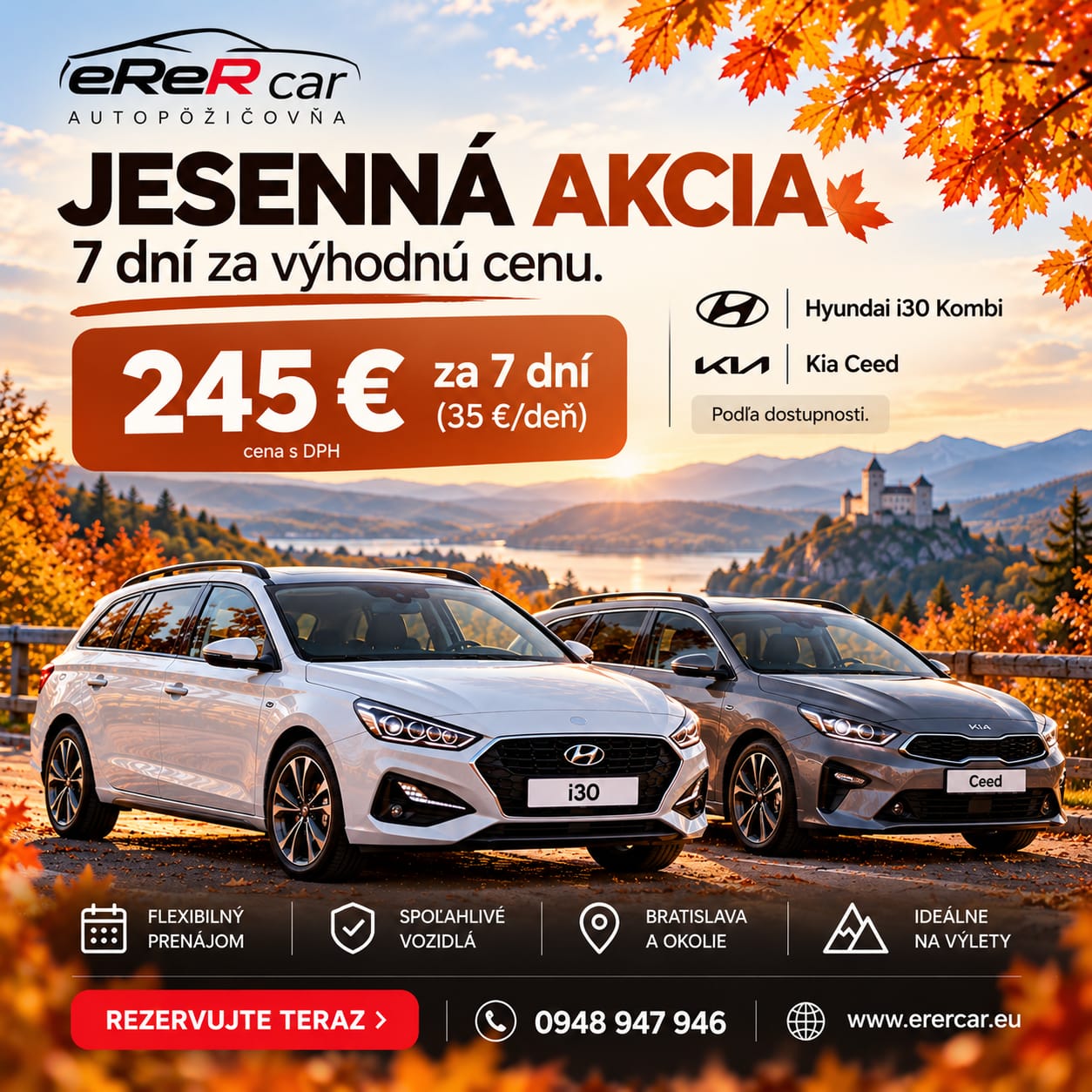 Jesenná akcia – 7 dní za 245 €